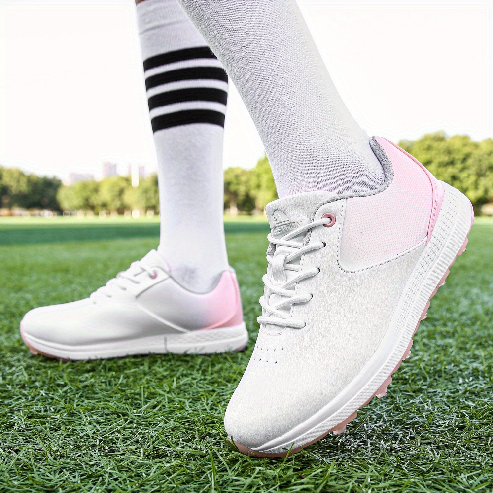 womens waterproof professional spike sneakers comfortable non slip golfing training shoes details 0