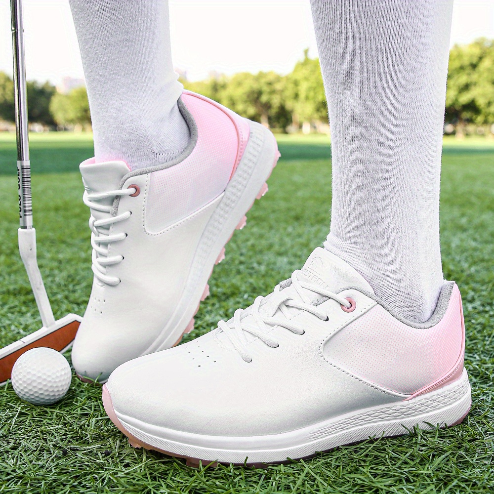 womens waterproof professional spike sneakers comfortable non slip golfing training shoes details 1