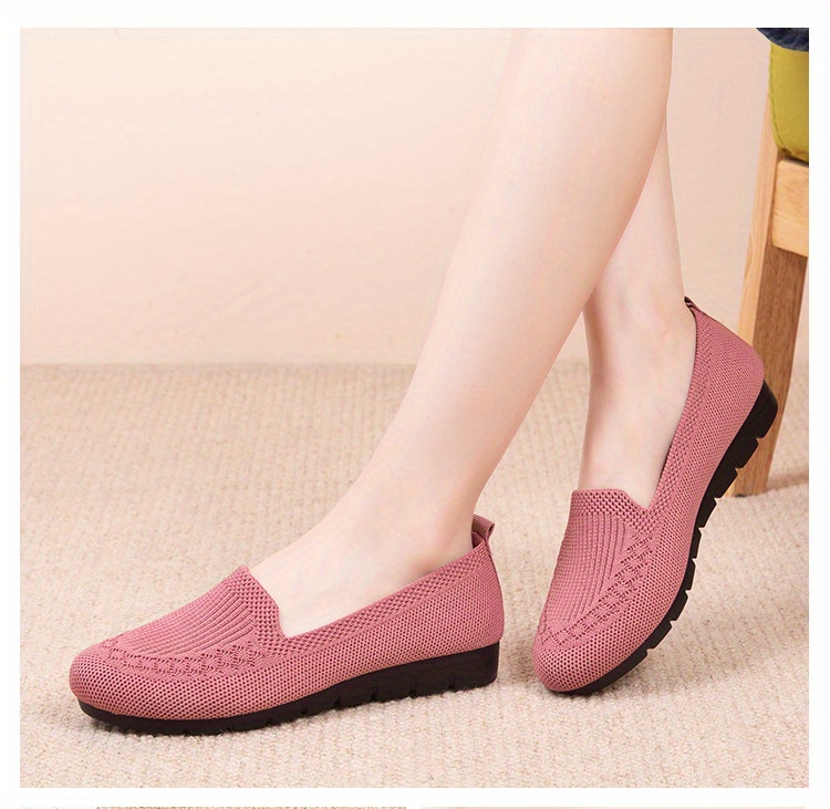 mesh breathable loafers shoes women s trendy solid color details 4