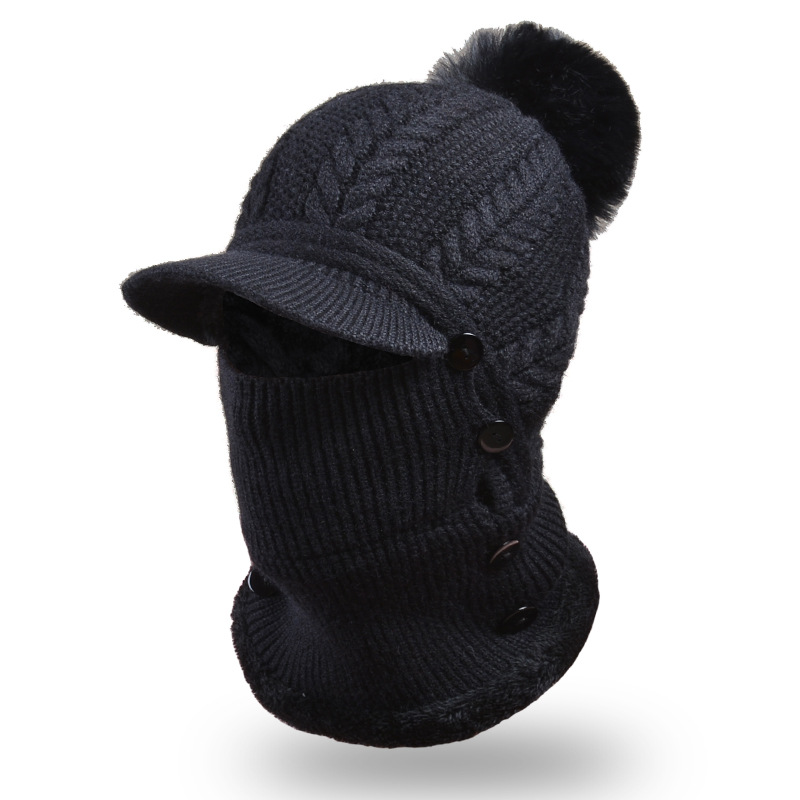 1pc winter womens knitted pullover hat with ear protection hat ideal choice for gifts details 1