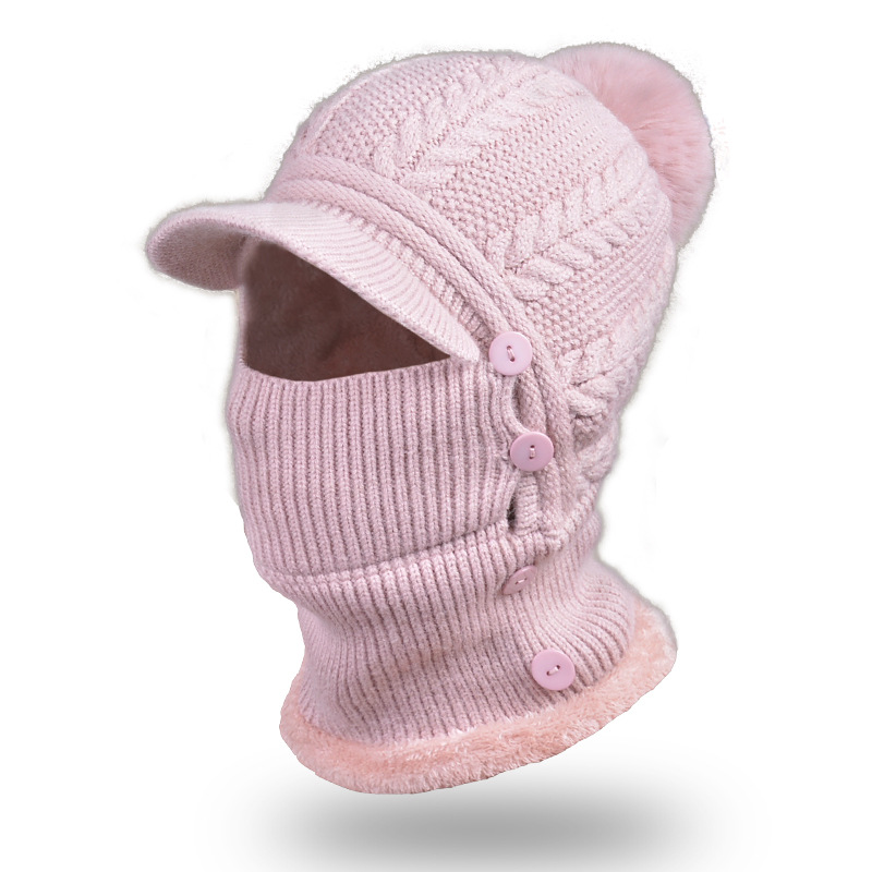 1pc winter womens knitted pullover hat with ear protection hat ideal choice for gifts details 2